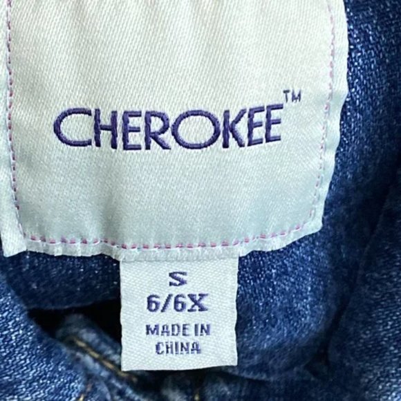 Cherokee ❤️ Kid's Outwear Button Front Jean Jacket Size S (6/6X) (PRE-LOVED) - Picture 3 of 4